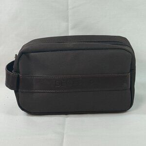 NWOT Decleor Travel Cosmetic Toiletry Bag w/ Handle - Brown - Nice!*